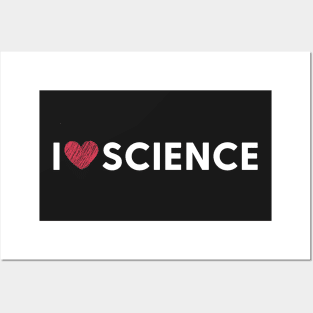 I Love Science Heart Posters and Art